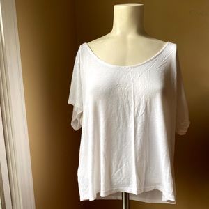 NastyGal White Top Cutout Back Size S